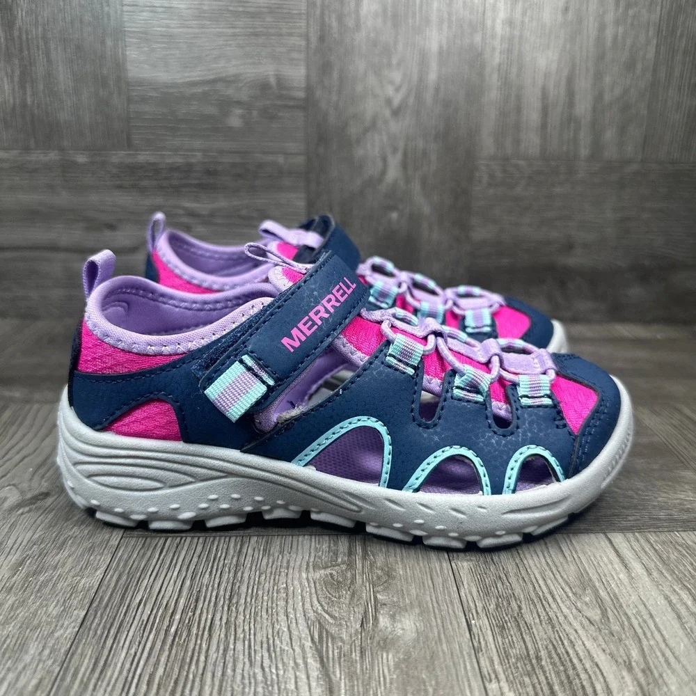 Merrell Hydro Trekker Sandal Kids 13M Navy Pink Purple Water Hiking MK126302 NEW